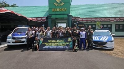 Keselamatan Jadi Prioritas, Denpom II/5 Bangka Ajak Prajurit Jadi Teladan Tertib Berlalu Lintas